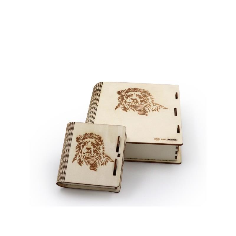 lesena škatla v obliki knjige - različni formati